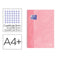 Oxford School Touch Europeanbook spiraalblok, ft A4+, 160 bladzijden, geruit 5 mm, pastel roze 5 stuks
