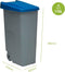 Recycling prullenbak Denox Grijs Blauw Plastic 110 L