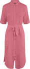 PIECES PCSTINA - Midi Shirt Jurk - Katoen 100% - Roze - Maat L