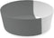 Tarhong voerbak hond dual melamine grijs / wit - 12,5XX12,5 4,5 CM 350 ML