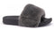 Warmbat Barlee - Dames Slippers - Pluizige voetband van wol - Dark Grey