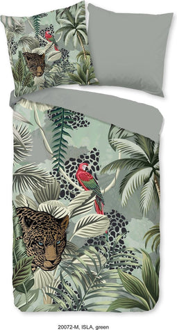 Pure Dekbedovertrek "jungle print" - Groen - (140x200/220 cm) - Microfiber