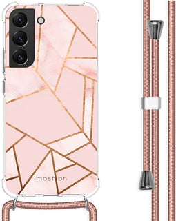 iMoshion Hoesje Geschikt voor Samsung Galaxy S22 Plus Hoesje Met Koord - iMoshion Design Hoesje met Koord - Roze / Pink Graphic