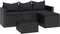 vidaXL - Loungeset - poly - rattan - zwart