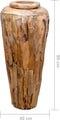 vidaXL - Decoratievaas - 40x100 - cm - massief - teakhout