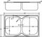 vidaXL - Gootsteen - dubbele - bakken - 800x500x155 - mm - roestvrij - staal - zilver