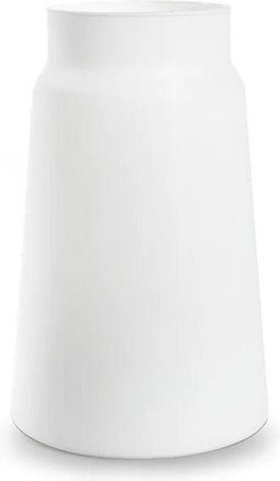 Eco vaas 'atlas' mat wit h30 d19 cm