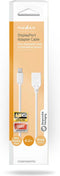 Nedis Mini DisplayPort-Kabel - DisplayPort 1.2 - Mini-DisplayPort Male - DisplayPort Female - 21.6 Gbps - Vernikkeld - 0.20 m - Rond - PVC - Wit - Doos