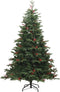 vidaXL Kunstkerstboom - Scharnierconstructie - Dennenappels en bessen - 180 cm groen