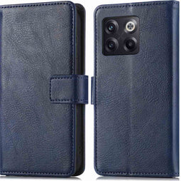 iMoshion Hoesje Geschikt voor OnePlus 10T Hoesje Met Pasjeshouder - iMoshion Luxe Bookcase - Donkerblauw