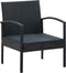 vidaXL - Tuinstoel - met - kussen - poly - rattan - zwart