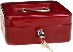 Lock-Down geldkist met munten bakje (rood)