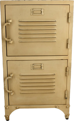 Lockerkast Crème- Locker Met 2 Deuren - Lockerkast metaal