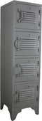 Lockerkast Grijs - Locker Met 4 Deuren - Lockerkast metaal