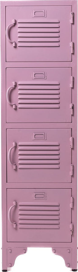 Lockerkast Roze - Locker Met 4 Deuren - Lockerkast metaal