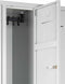 Lockerkast WRC 2 deurs met Grijze deuren en uitgevoerd met cilinderslot