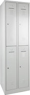 Lockerkast WRC 2 deurs met Grijze deuren en uitgevoerd met cilinderslot