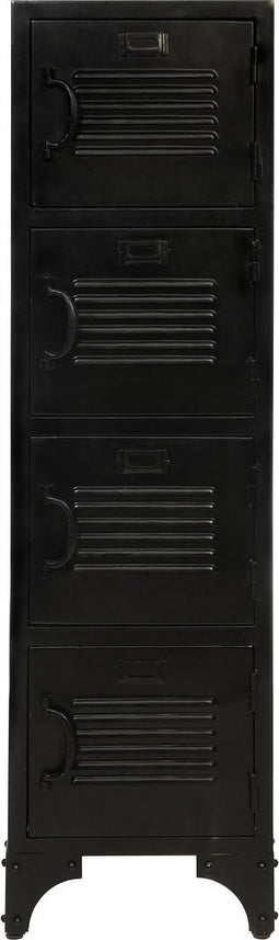 Lockerkast Zwart - Locker Met 4 Deuren - Lockerkast metaal