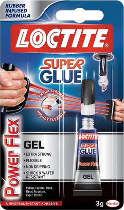 Loctite Power Gel 3 g | Multifunctionele en Druppelvrije Lijm | Sterke Hechting voor Diverse Materialen | Geen Druppels of Vlekken | Ideaal voor Allerlei Toepassingen