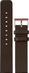 LEFF amsterdam - Horlogebandje - Leren Band T40 - Bruin/Rosé - 20mm
