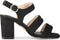 POSH by Poelman BO - Dames Sandalen met hak - Imitatiesuède - Zwart - Maat 39