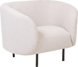 LOEN - Fauteuil - Beige/Zwart - Polyester