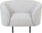 LOEN - Fauteuil - Wit/Zwart - Polyester