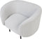 LOEN - Fauteuil - Wit/Zwart - Polyester