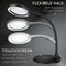 Loeplamp met LED Verlichting Oplaadbaar- Tafel Loeplamp - Zwart - Diamond Painting Accesoire - 3 tot 5 uur Batterij - Borduurlamp - Bureaulamp - Vergrootglas: 5X - 28LED - 46CM