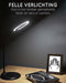 Loeplamp met LED Verlichting - Tafel Loeplamp - Zwart - Diamond Painting Accesoire - Borduren - Bureaulamp - Vergrootglas: 5X - 28LED - 46CM