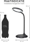 Loeplamp met LED Verlichting - Tafel Loeplamp - Zwart - Diamond Painting Accesoire - Borduren - Bureaulamp - Vergrootglas: 5X - 28LED - 46CM