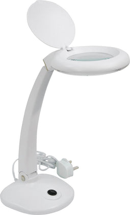 Loeplamp staande met LED en 4" vergrootglas