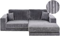 LOFOTEN - Hoekbank 3-zits - Donkergrijs - Linkszijdig - Corduroy