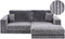 LOFOTEN - Hoekbank 3-zits - Donkergrijs - Linkszijdig - Corduroy