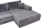 LOFOTEN - Hoekbank 3-zits - Donkergrijs - Linkszijdig - Corduroy