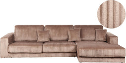 LOFOTEN - Hoekbank 4-zits - Lichtbruin - Linkszijdig - Corduroy