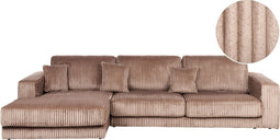 LOFOTEN - Hoekbank 4-zits - Lichtbruin - Rechtszijdig - Corduroy