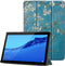 iMoshion Tablet Hoes Geschikt voor Huawei MediaPad T5 10.1 inch - iMoshion Design Trifold Bookcase - Groen / Meerkleurig /Green Plant