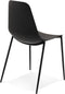 Alterego Feliz - Designer Stoel - Zwarte Binnen- & Buitenstoel - 52.5x48x88cm