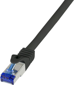 LogiLink C6A083S RJ45 CAT 6A S/FTP 7.50 m Zwart 1 stuk(s)