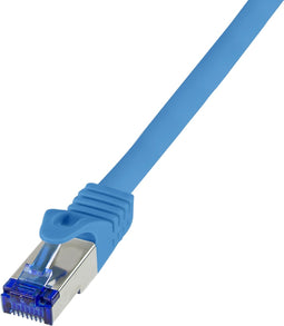LogiLink C6A096S RJ45 CAT 6A S/FTP 10.00 m Blauw 1 stuk(s)