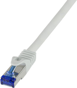 LogiLink C6A102S RJ45 CAT 6A S/FTP 15.00 m Grijs 1 stuk(s)