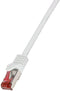 LogiLink CQ2091S RJ45 Netwerkkabel, patchkabel CAT 6 S/FTP 10.00 m Wit Vlambestendig, Snagless 1 stuk(s)