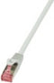 LogiLink CQ2092S RJ45 Netwerkkabel, patchkabel CAT 6 S/FTP 10.00 m Grijs Vlambestendig, Snagless 1 stuk(s)