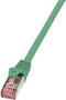LogiLink CQ2095S RJ45 Netwerkkabel, patchkabel CAT 6 S/FTP 10.00 m Groen Vlambestendig, Snagless 1 stuk(s)