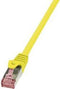 LogiLink CQ2097S RJ45 Netwerkkabel, patchkabel CAT 6 S/FTP 10.00 m Geel Vlambestendig, Snagless 1 stuk(s)
