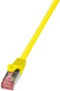 LogiLink CQ2097S RJ45 Netwerkkabel, patchkabel CAT 6 S/FTP 10.00 m Geel Vlambestendig, Snagless 1 stuk(s)