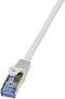 LogiLink CQ3102S RJ45 Netwerkkabel, patchkabel CAT 6A S/FTP 15 m Grijs Snagless, Vlambestendig, Afscherming totaal, Hal