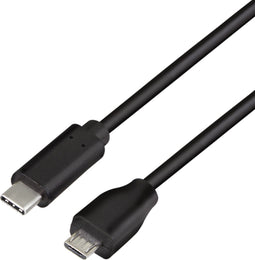 LogiLink CU0197 USB-kabel USB 2.0 1 m USB C Micro-USB B Zwart