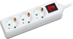 LogiLink LPS206 Stekkerdoos met schakelaar Wit Randaarde stekker 1 stuk(s)